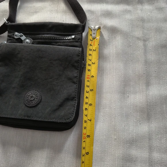 Kipling Eldorado Crossbody Bag Black Small Zip Snap Flap Front Adjustable Travel - Picture 11 of 12